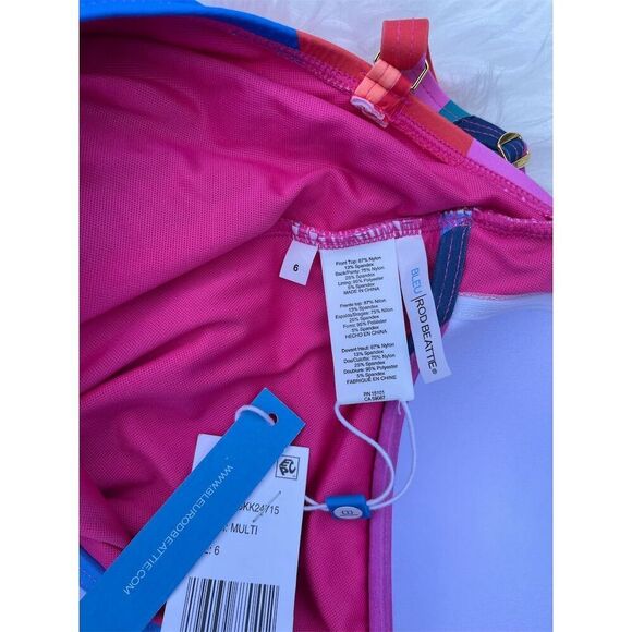 🆕 Bleu Rod Beattie Women's Geometric One-Piece Swimsuit One Piece Swim Size 6 - Picture 5 of 10